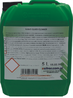 Środek do mycia szyb samochodowych, okien i szkła Nano Glass Cleaner 5 L Płyn do mycia szyb, okien, szkła