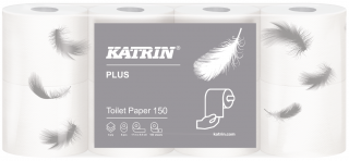 Trójwarstwowy biały papier toaletowy  Katrin Plus Toilet 150