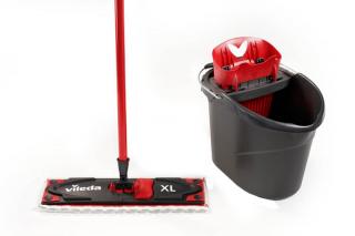 Vileda Ultramax XL mop płaski z mikrofibry wiadro z wyciskarką