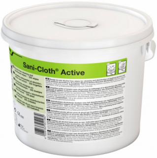 Wiaderko 225 szt. chusteczki odkażające Ecolab Sani-Cloth Active Bezalkoholowe chusteczki Sani-Cloth Active do dezynfekowania i mycia powierzchni medycznych