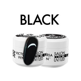 Żel kolorowy bez warstwy dyspersyjnej – czarny | COLOR GEL NO WIPE Victoria Vynn