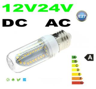 Żarówka LED SMD 2835 E27 6W 12V 24V DC AC ZIMNA