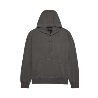 BLUZA Z KAPTUREM FOX WORDMARK OVERSIZED FLEECE PEWTER
