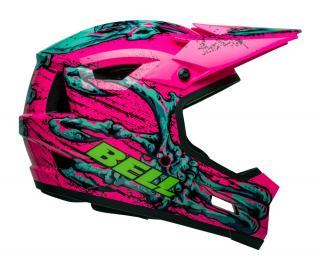 Kask full face BELL SANCTION 2 DLX MIPS bonehead gloss pink turquoise LIMITED EDITION