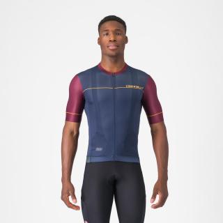 Koszulka kolarska CASTELLI Unlimited Endurance 2 lato 2025 blue/bordeaux