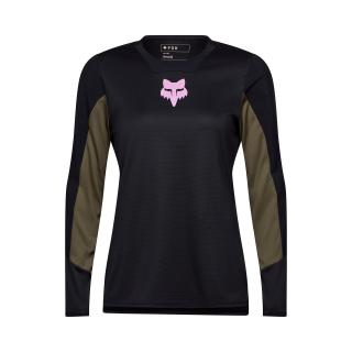 KOSZULKA ROWEROWA Z DŁUGIM RĘKAWEM FOX LADY DEFEND PARK BLACK