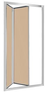 DRZWI PRYSZNICOWE WNĘKOWE SKŁADANE HARMONY 80 80x195 szkło brązowe Novoterm drzwi natryskowe  harmonijkowe 80 brązowe