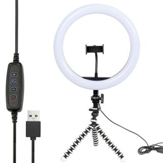 LAMPA RING 12'' LED USB SELFIE 3 TRYBY + STATYW TR-13M