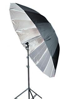 Profesjonalny duży parasol STUDYJNY srebrny SREBRO 185cm