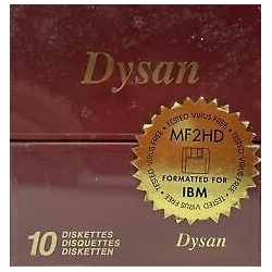 Dyskietki Dysan MF 2HD 1,44MB 3,5 cala pudełko 10 sztuk