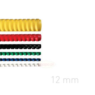 Grzbiety plastikowe - O.COMB 12 mm - żółte