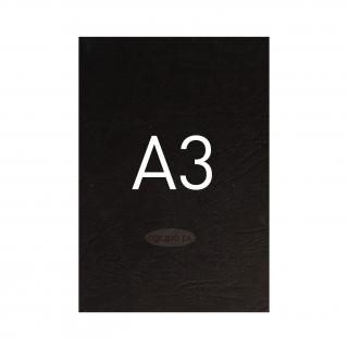 Okładki kartonowe o fakturze skóry - O.UNIVERSAL - 420 x 297 mm (A3) - 100 arkuszy - czarne