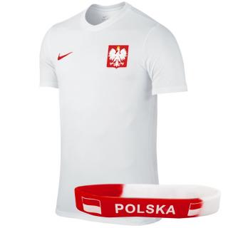 EURO 2024 NIKE KOSZULKA piłkarska POLSKA Dziecięca + bransoletka ZESTAW