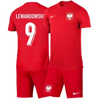 EURO 2024 NIKE Strój Dziecięcy Polska TWÓJ NAPIS LEWANDOWSKI 9