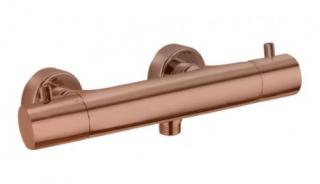 Bateria natryskowa ścienna termostat (korpus) LIGHT różowe złoto Paffoni Rubinetterie LIQ168ROSE