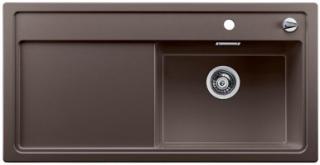 Zlewozmywak Blanco ZENAR XL 6S z korkiem automatycznym i deską z drewna, kawowy prawa komora 519239