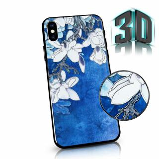 Nakładka FLOWERS iPhone XR niebieska