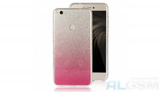 Nakładka GLITTER Samsung G955 S8 PLUS srebrno-różowa