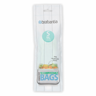 Worki na śmieci Brabantia PerfectFit Bags biodegradowalne rozmiar S 6l 10 szt