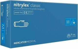 Rękawice nitrylowe bezpudrowe nitrylex classic M 100 szt