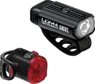 Zestaw lampek rowerowych Lezyne Hecto Drive 500XL-Przód 500lm+Femto 5lm USB Ładowane USB / 500 lumenów przód / 10 lumenów tył / mocowanie uniwersalne / gwarancja