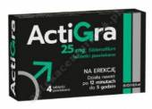 Actigra tabl.powl. 0,025 g 4 tabl.