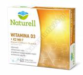 NATURELL Witamina D3 + K2 MK-7 x60 tabl.do ssania