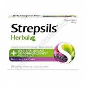 Strepsils Herbal Bez czarny i Jeżówka 24 pastylki do ssania