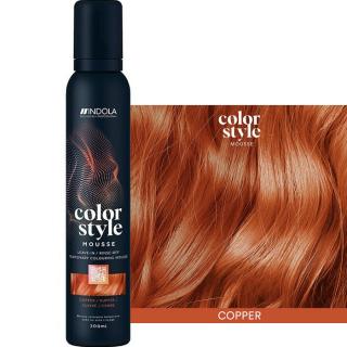 Pianka koloryzująca INDOLA Color Style Mousse Copper, Miedziana, tymczasowa koloryzacja 3w1 200ml