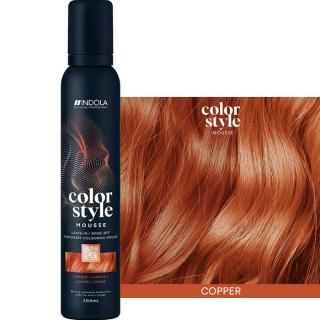 Pianka koloryzująca INDOLA Color Style Mousse Miedziana, tymczasowa koloryzacja 3w1 200ml