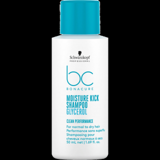 Szampon nawilżający do włosów suchych Schwarzkopf Professional BC Moisture Kick Glycerol 50ml