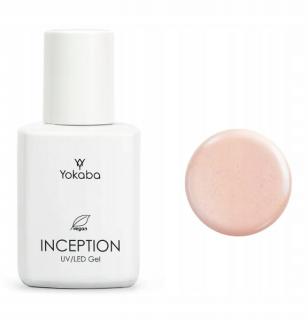 Yokaba INCEPTION UV/LED GEL 03 SOFT PINK FLICKER Żel podkładowy, budujący do paznokci w butelce, wegański, 30ml