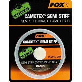 FOX - Camotex Semi Stiff 20 Lb - plecionka przyponowa w otulinie plecionka przyponowa w otulinie