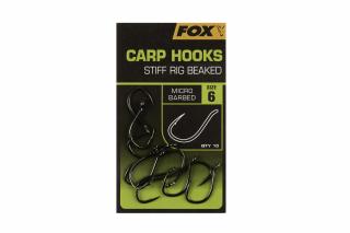 FOX - Carp Hooks Stiff Rig Beaked Size 6 - Haki Karpiowe Haki Karpiowe