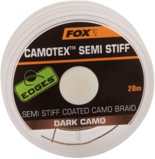 FOX - Edges Camotex Semi Stiff 20m 35lb Dark Camo - Plecionka przyponowa w otulinie - OSTATNIE SZTUKI Plecionka przyponowa w otulinie