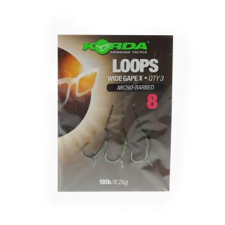 Korda - Loop Rigs DF Wide Gape 8 Barbless 18Lb - przypon karpiowy przypon karpiowy