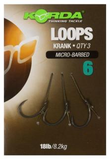 Korda - Loop Rigs Krank 6 Barbless 18Lb - przypon karpiowy przypon karpiowy