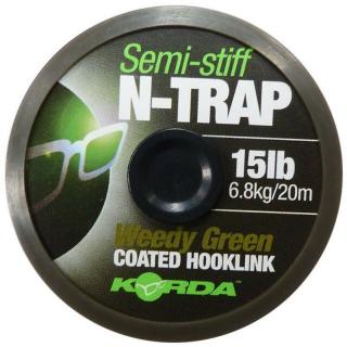 Korda - N-Trap Semi Stiff Weed Green 15lb 20m - Plecionka w otulinie Plecionka w otulinie Korda N-Trap Semi Stiff Weed Green 15lb 20m