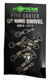 Korda - Ptfe QC Ring Swivel Size 8 - krętlik z agrafką krętlik z agrafką