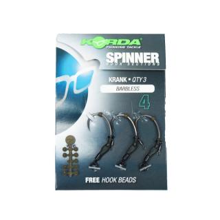 Korda - Spinner Hook Sections Krank Barbless 4 - Przypony Krank bezzadziorowe Przypony Krank bezzadziorowe