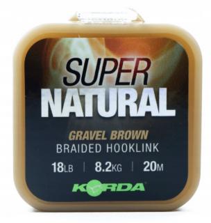 Korda - Super Natural 18lb Gravel Brown - plecionka przyponowa super miękka plecionka na przypon