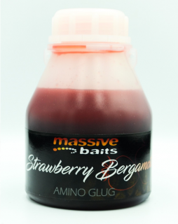 Massive Baits - Glug 250ml Strawberry Bergamotta - dodatek do przynęt dodatek do przynet