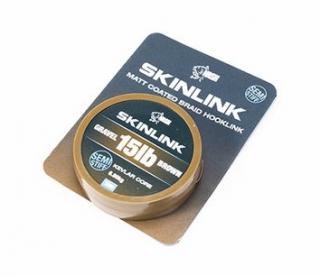 Nash - SkinLink Semi-Stiff Gravel Brown 15lb 10m - plecionka w otulinie