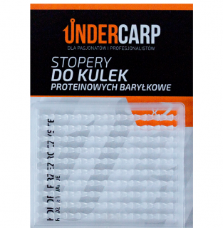 Undercarp - Stopery do kulek baryłkowe twarde przezroczyste Stopery do kulek
