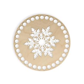Okrągłe dno ze sklejki- ŚNIEŻYNKA- 15 cm- gŁADKA/ SZLIFOWANA