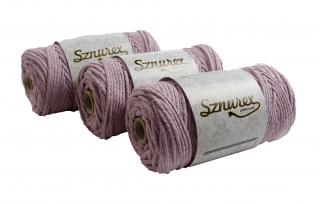Sznurek bawełniany 3mm- 100mb-  BRUDNY RÓŻ