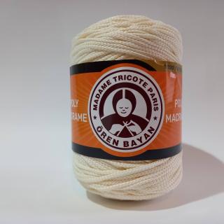SZNUREK POLY MACRAME- ECRU- 000