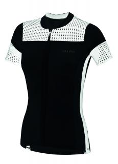 Damska koszulka rowerowa zeroRH+ Flap W black-white - XL