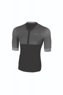 Koszulka rowerowa zeroRH+ Logo BLACK/CARBON/REFLEX - L