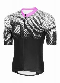 Koszulka rowerowa zeroRH+ Matrix BLACK/FLUO PINK/WHITE - XXL